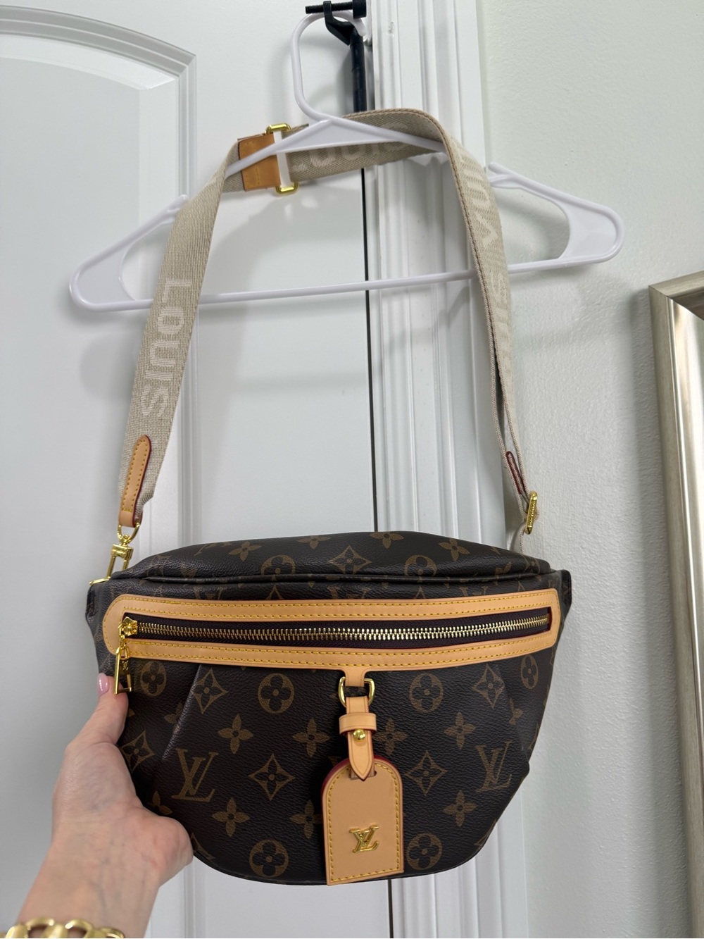 Louis Vuitton Monogram Canvas Brown and Tan Crossbody Belt Bag
